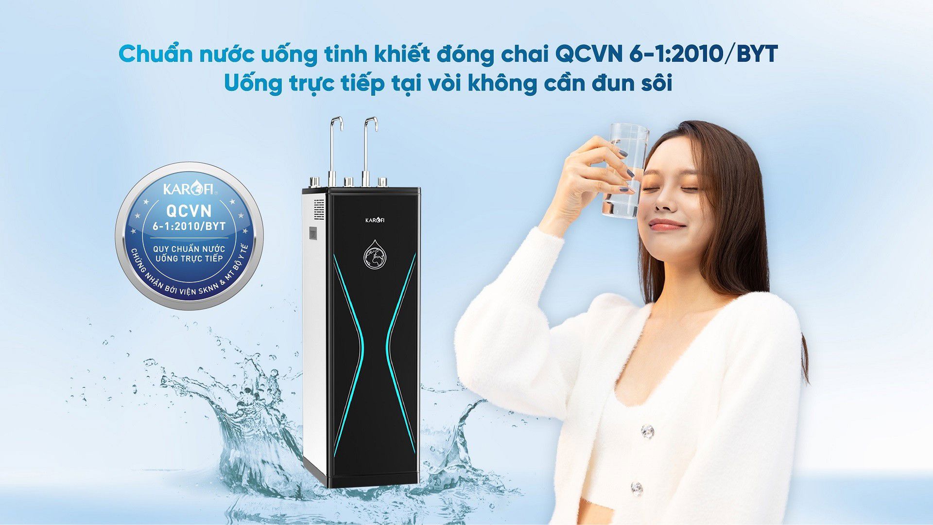 Máy lọc nước nóng lạnh Karofi KAD-D528